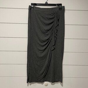 Bobeau dark heather gray midi skirt